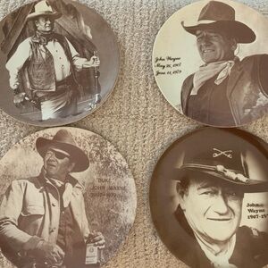 4 John Wayne Collectable plates
